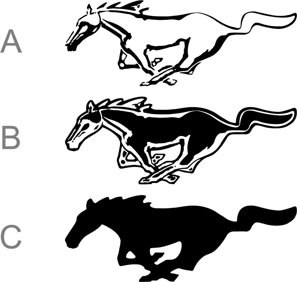 Ford mustang horse decal #2