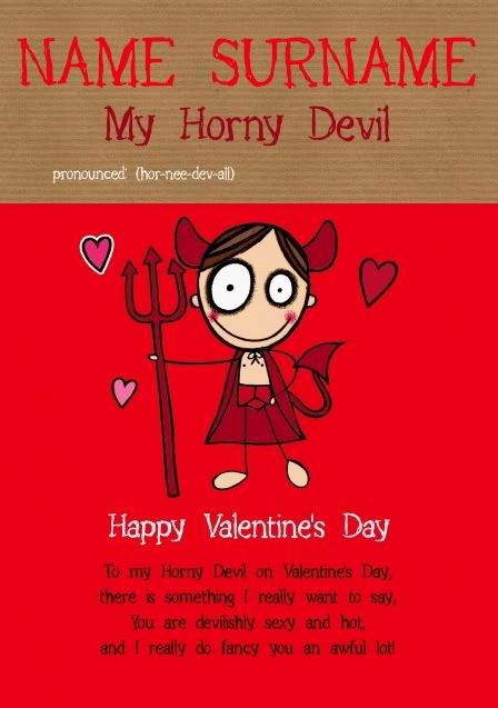 valentines photo: Horny Devil Valentine card ValentineHornyDevil.jpg