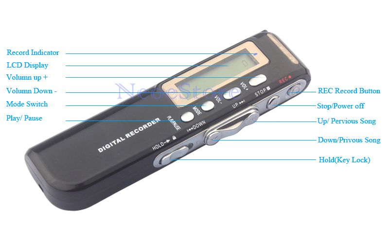 Details about 4GB HQ DIGITAL VOICE SOUND PHONE RECORDER DICTAPHONE USB ...