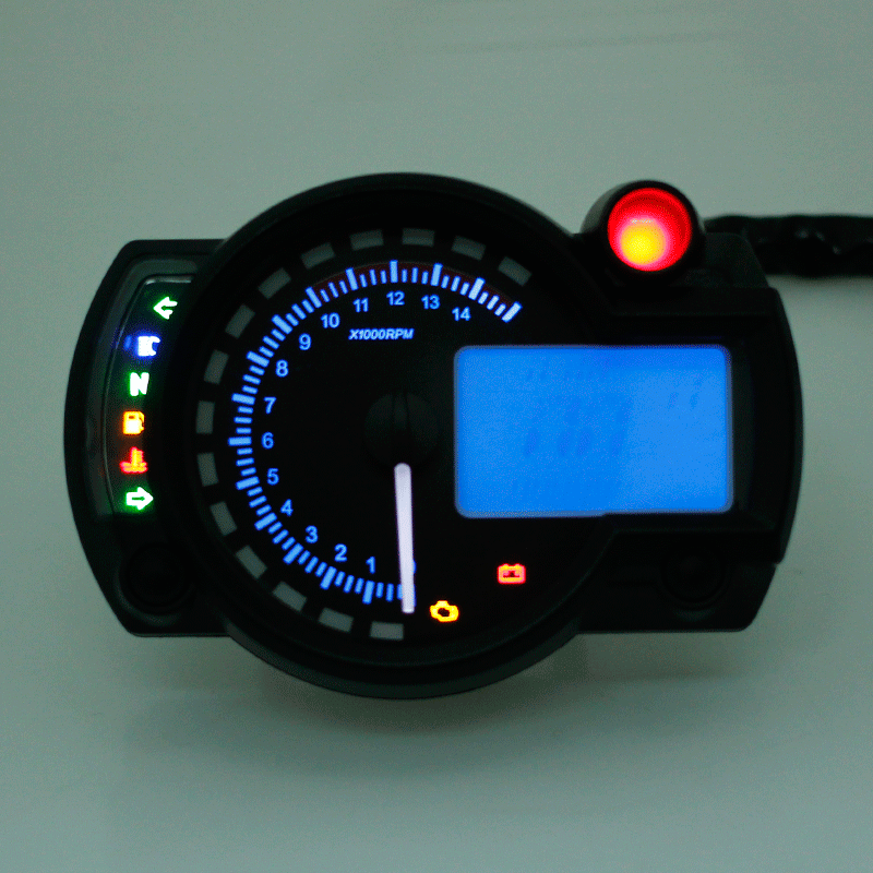 LCD Digital Motorcycle Odometer Speedometer Tachometer Gauge Backlit MPH Harley eBay