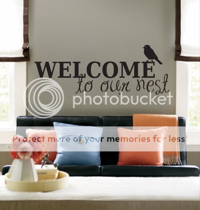 Welcome To Our Nest Wall Decal  