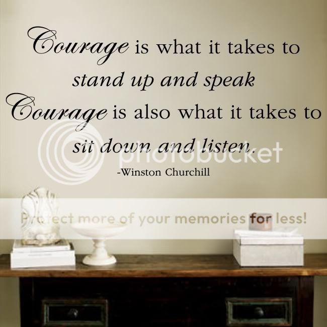 Winston Churchill Courage Quote Wall Decal