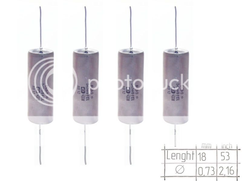 400V 0.47uf .47uf Paper in oil PIO K40Y 9 capacitors. 4 pcs  