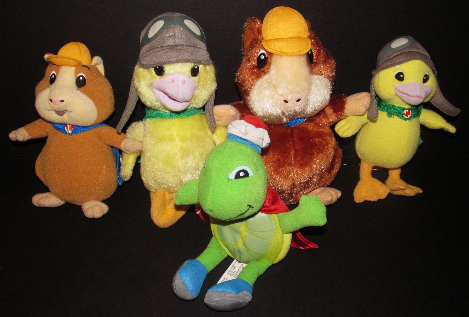 Lot 5 Wonder Pets Plush Stuffed Toys Ming Tuck Linny Mattel 2007 & 2008